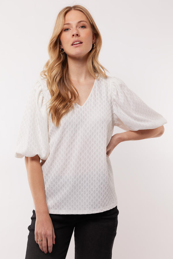 c&s the label top celeste offwhite