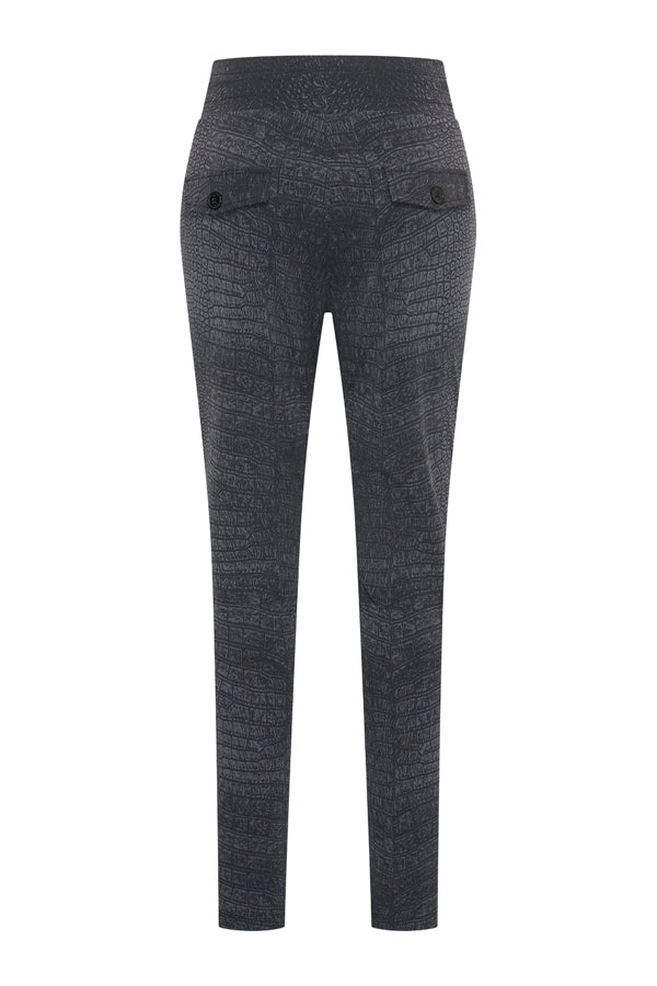 Mi Piace Travelstof Broek 202016 Grey Croco Print