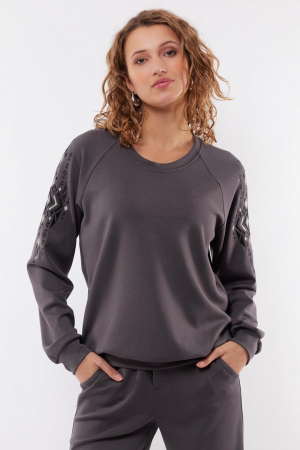 c&s the label sweater lauri dark grey