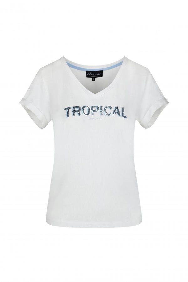 elvira t-shirt tropical ice blue